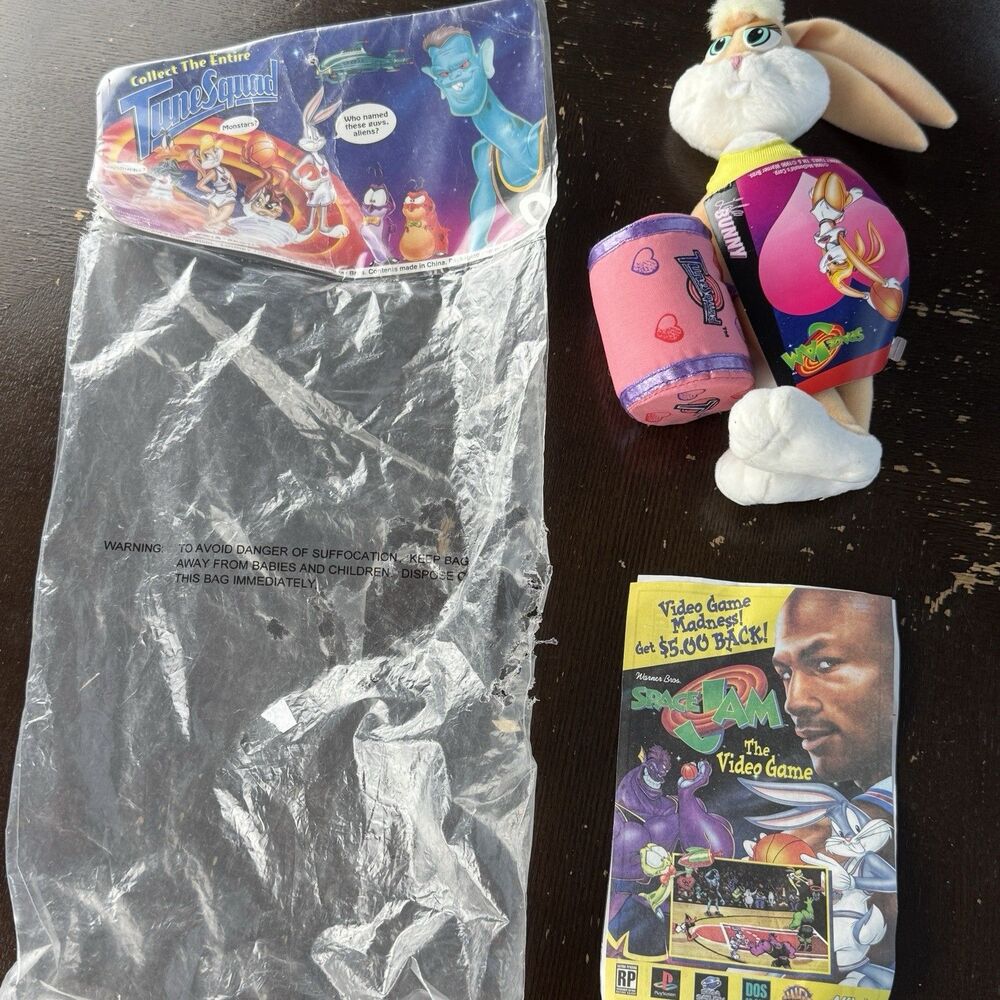 Space Jam Lola Bunny Plush Doll Tune Squad Mcdonalds Michael Jordan 1996 Looney